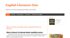 Desktop Screenshot of englishliteraturenote.com