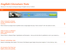 Tablet Screenshot of englishliteraturenote.com